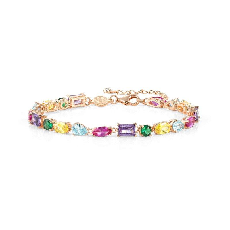 Nomination Colour Wave Bracelet, Multicolour Cubic Zirconia, 22K Rose Gold