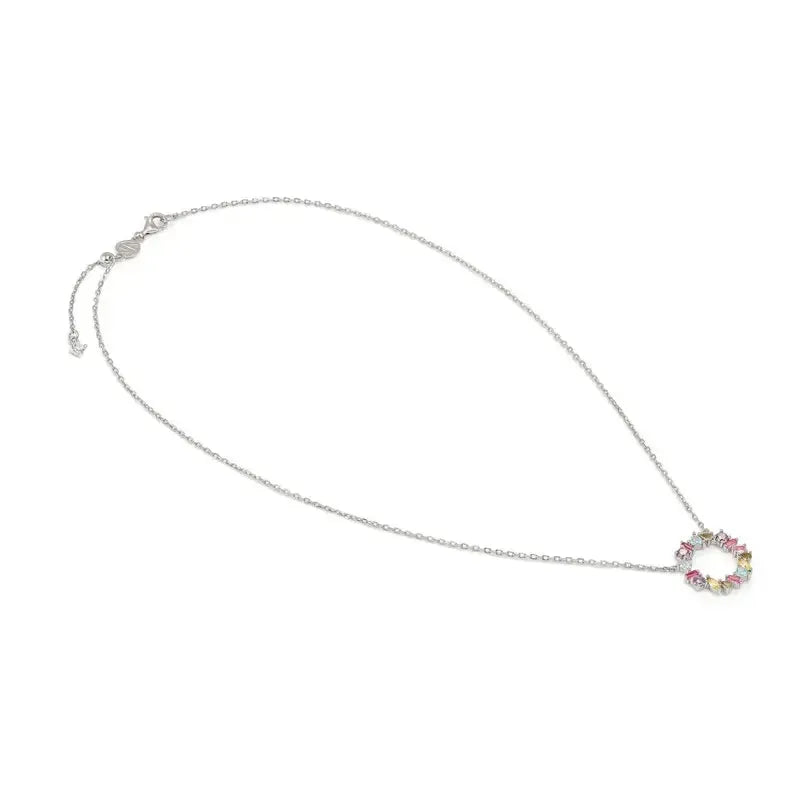 Nomination Colour Wave Circle Necklace with Coloured stones