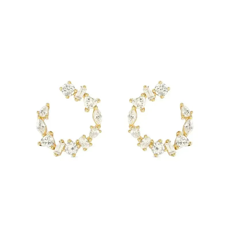 Nomination Colour Wave Gold Hoop Earrings