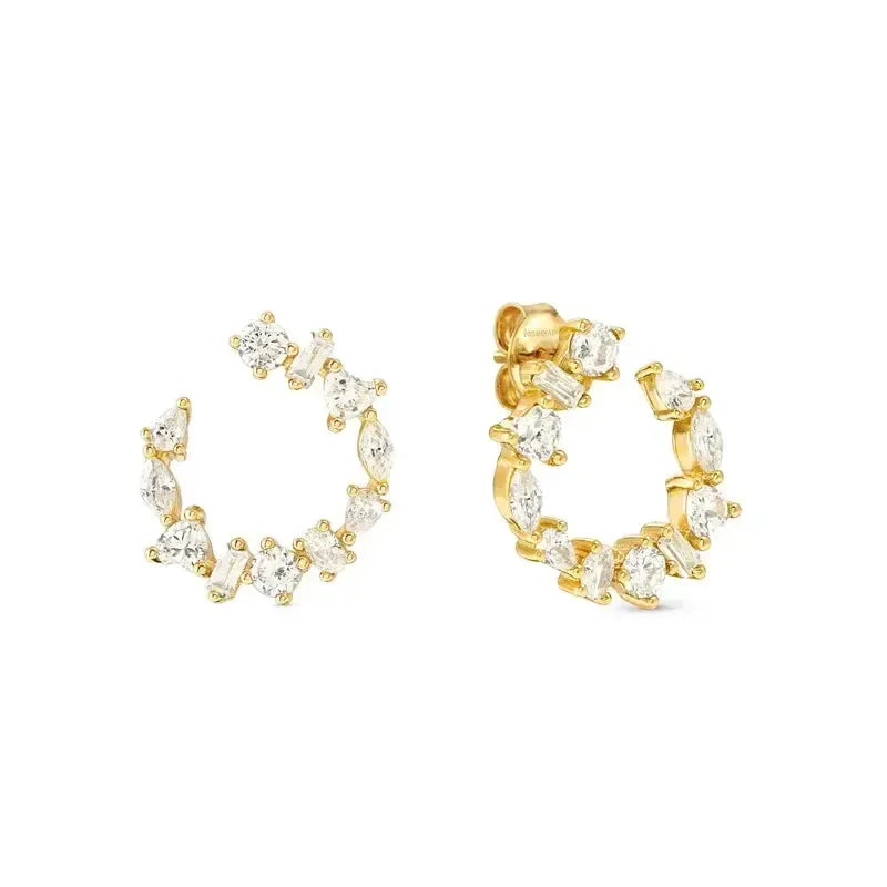 Nomination Colour Wave Gold Hoop Earrings