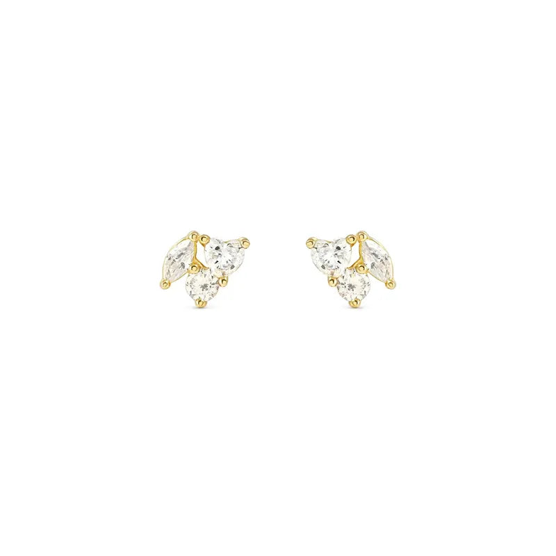 Nomination Colour Wave Gold Stud Earrings