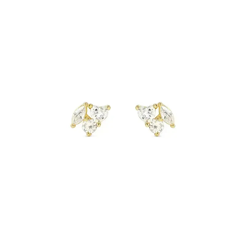 Nomination Colour Wave Gold Stud Earrings