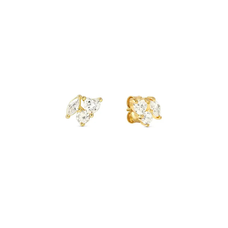 Nomination Colour Wave Gold Stud Earrings