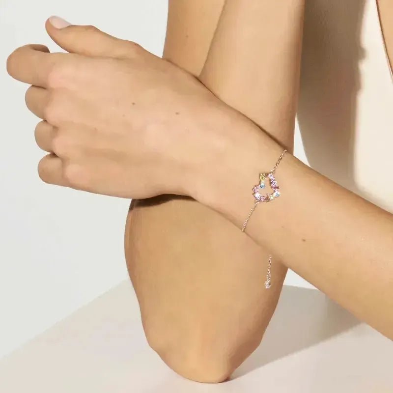 Nomination Colour Wave Heart Silver Bracelet