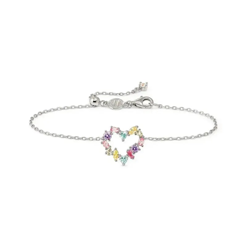 Nomination Colour Wave Heart Silver Bracelet
