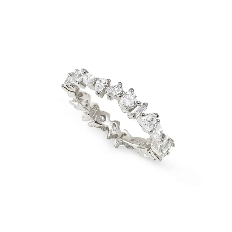 Nomination Colour Wave Infinity Ring with White Stones