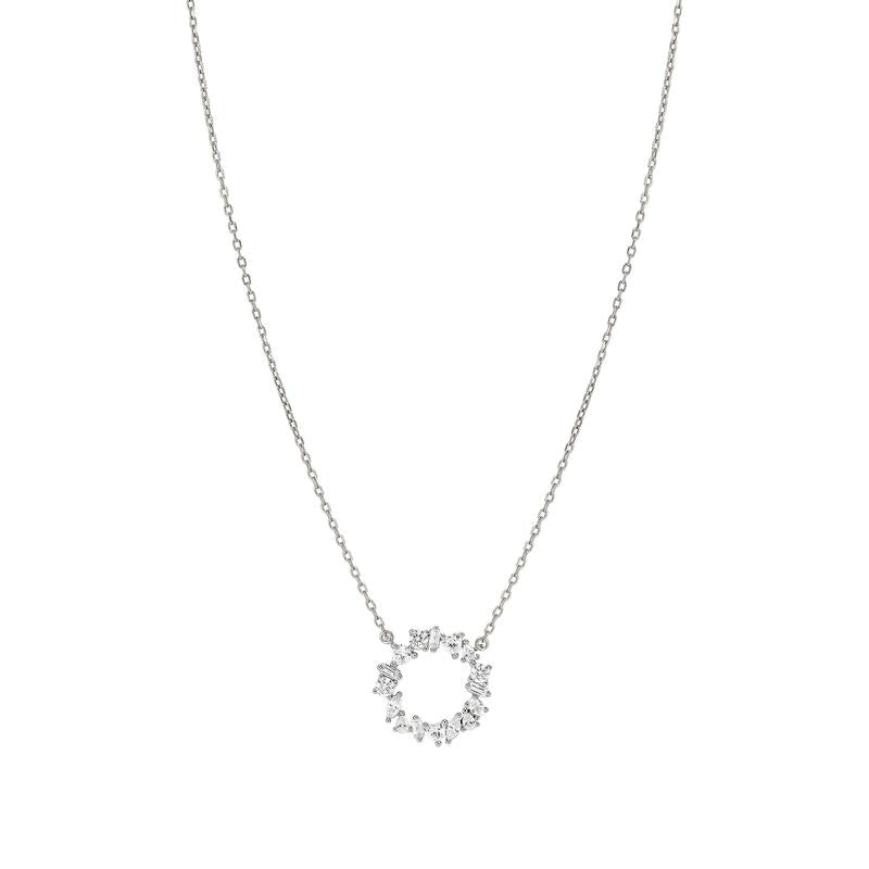 Nomination Colour Wave Necklace with Circle and White Stones