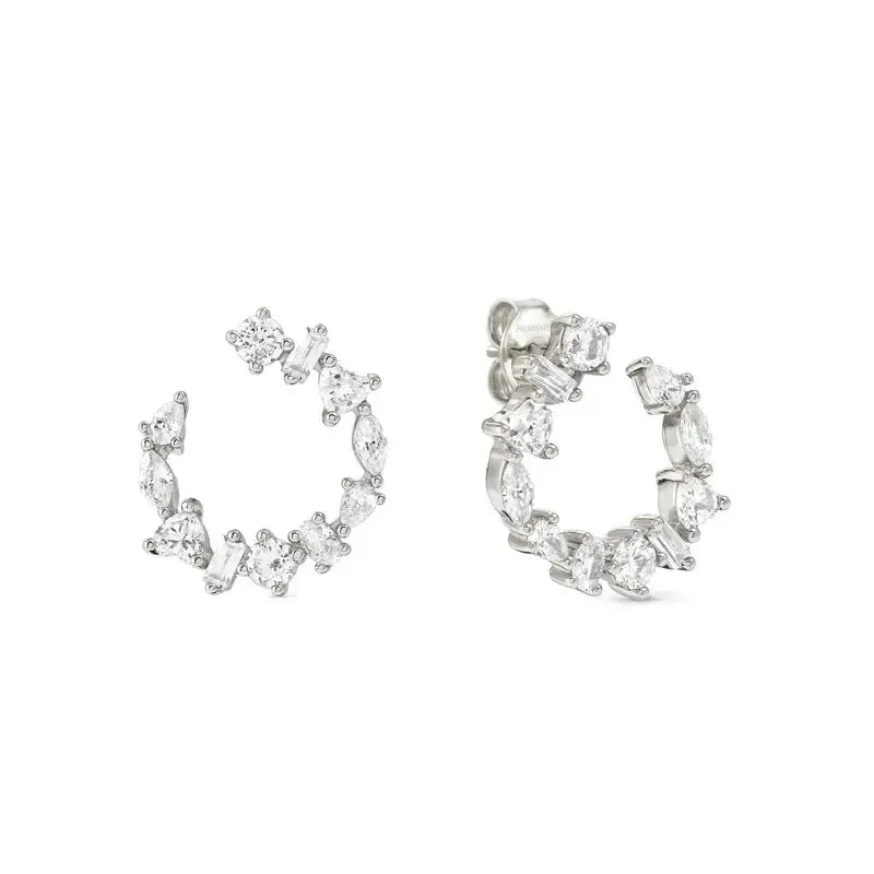 Nomination Colour Wave Silver Hoop Earrings
