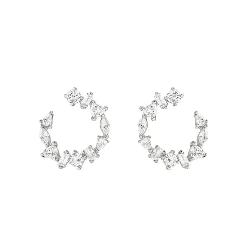 Nomination Colour Wave Silver Hoop Earrings
