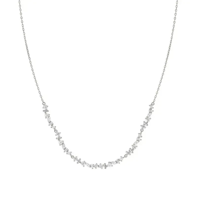 Nomination Colour Wave Silver Necklace with White Stones
