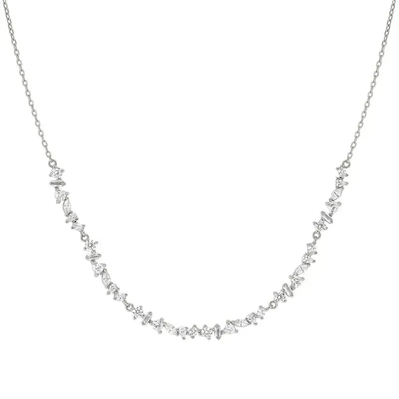 Nomination Colour Wave Silver Necklace with White Stones