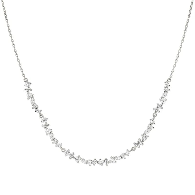 Nomination Colour Wave Silver Necklace with White Stones