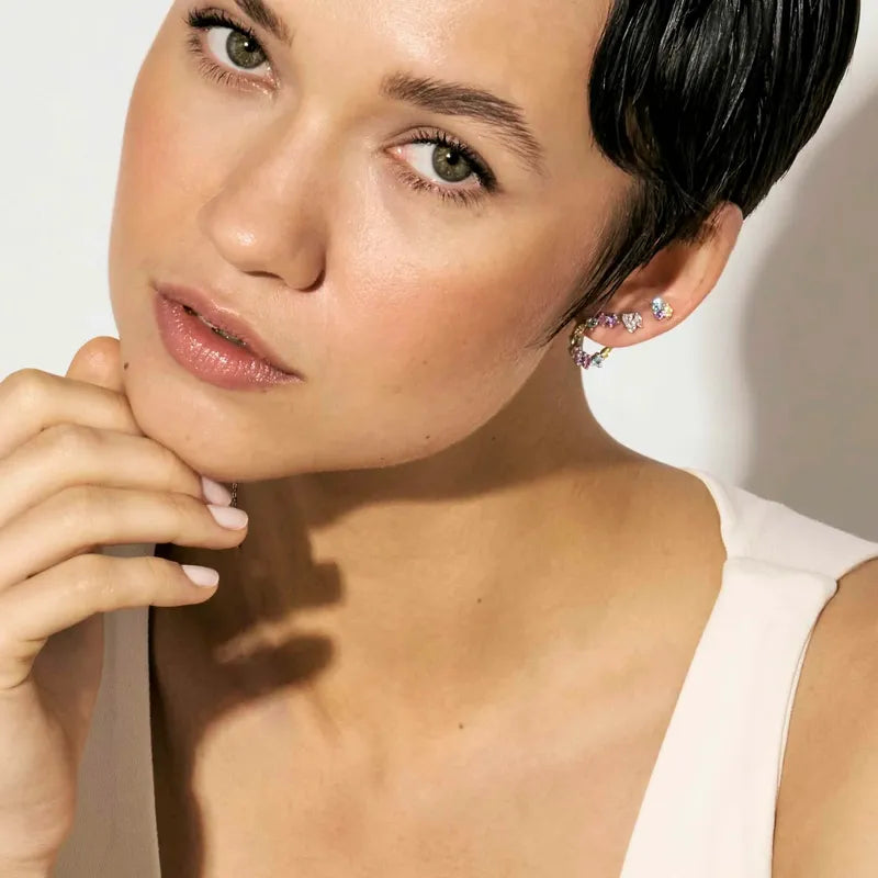 Nomination Colour Wave Silver Stud Earrings