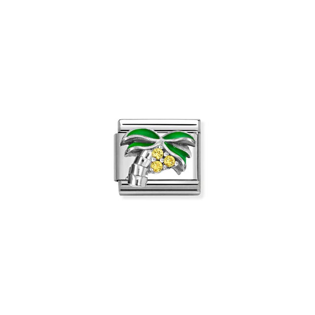 Nomination Composable Classic Charm Palm Tree Yellow Stones