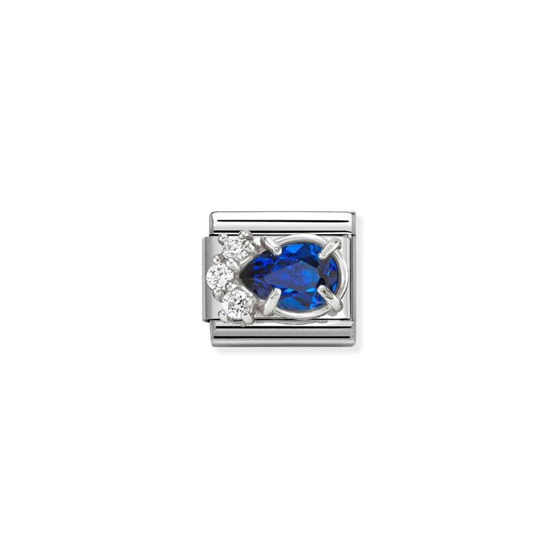 Nomination Composable Classic Link, Blue-White Drop