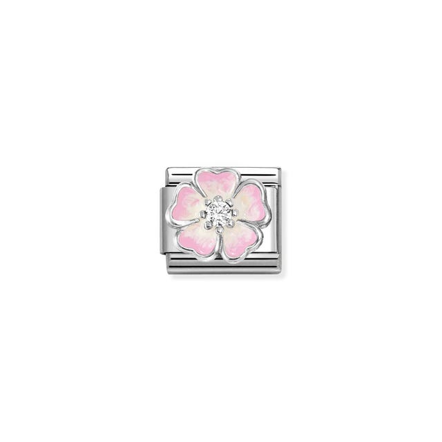 Nomination Composable Classic Link Charm Flower Pink Fade
