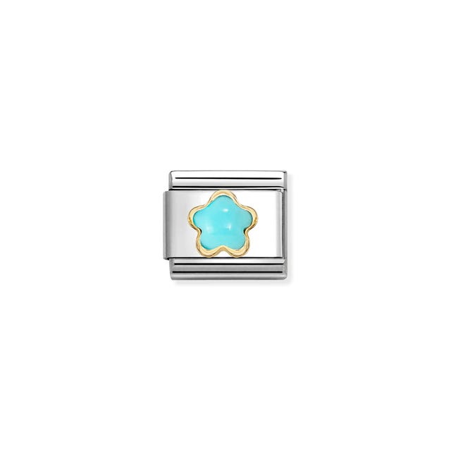 Nomination Composable Classic Link Charm Turquoise Flower