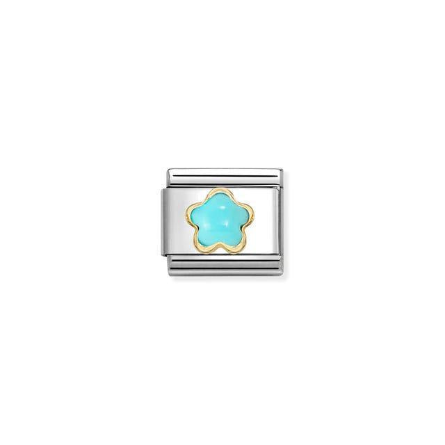 Nomination Composable Classic Link Charm Turquoise Flower