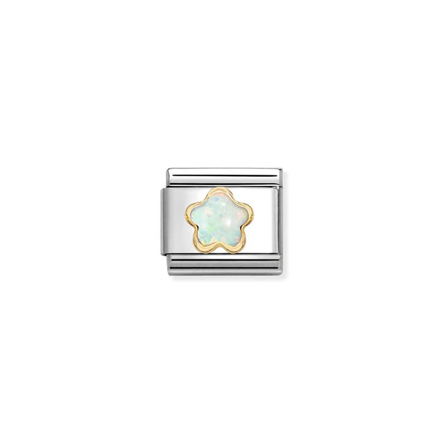 Nomination Composable Classic Link Charm White Opal Flower