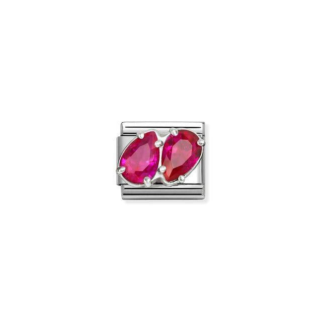 Nomination Composable Classic Link, Double Red Drops