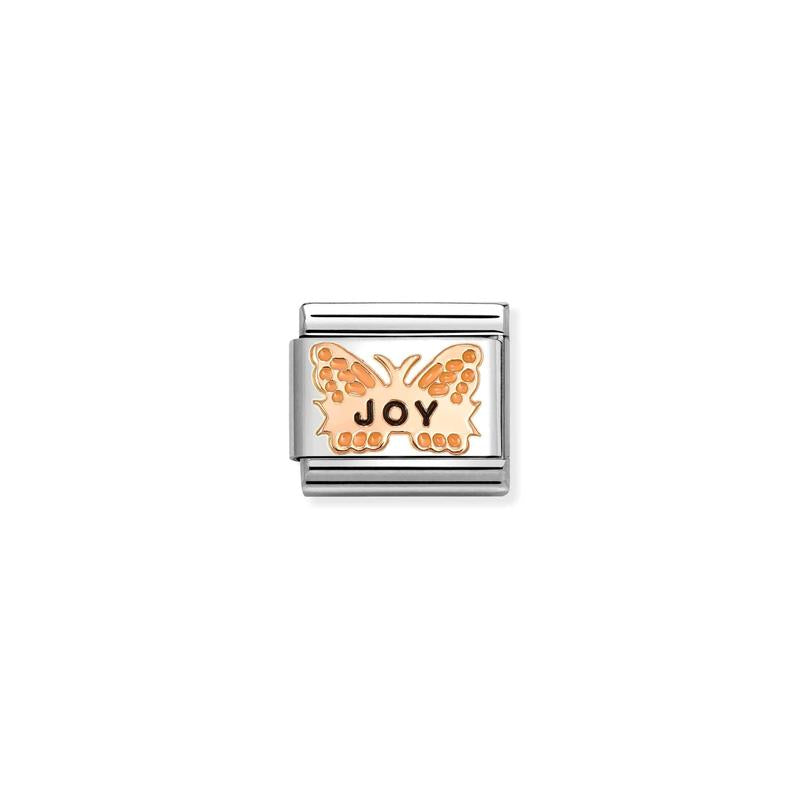 Nomination Composable Classic Link, Orange Butterfly Joy Charm