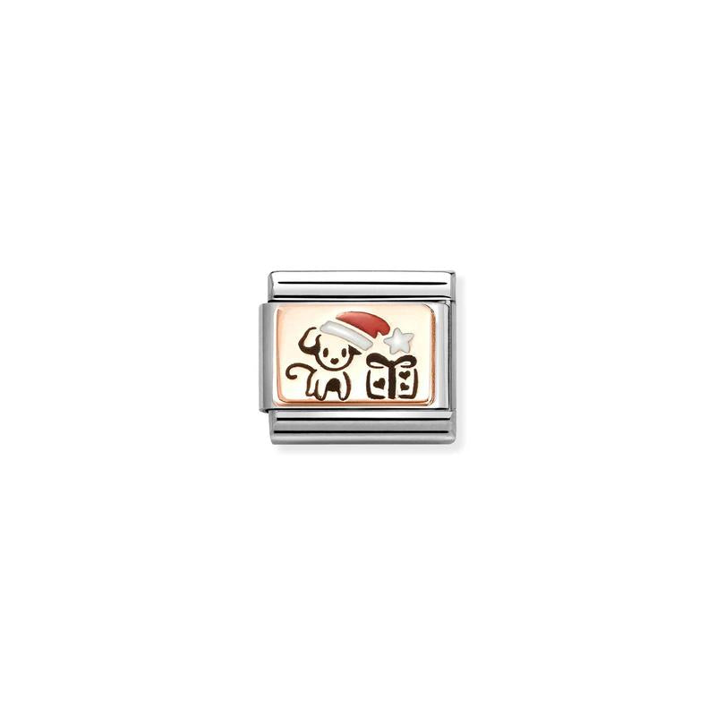 Nomination Composable Classic Link, Puppy Santa Hat