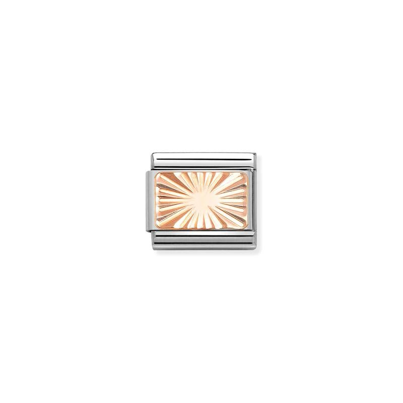 Nomination Composable Classic Link, Rose Gold Etched Sunburst