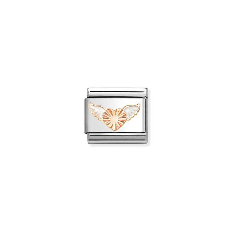 Nomination Composable Classic Link, Rose Gold Flying Heart