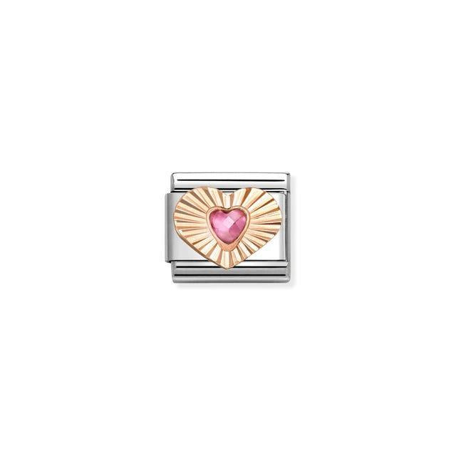 Nomination Composable Classic Link, Rose Gold Heart Pink