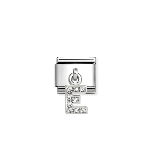 Nomination Composable Classic Link, Sparkling Letter E