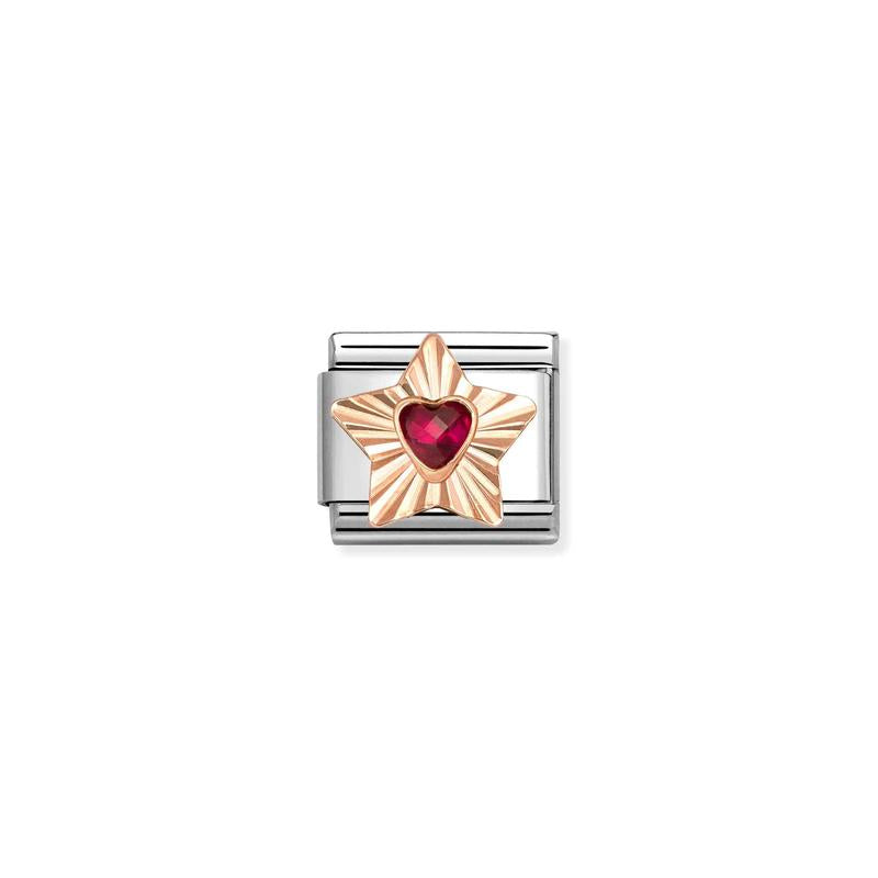 Nomination Composable Classic Link, Star Red Heart