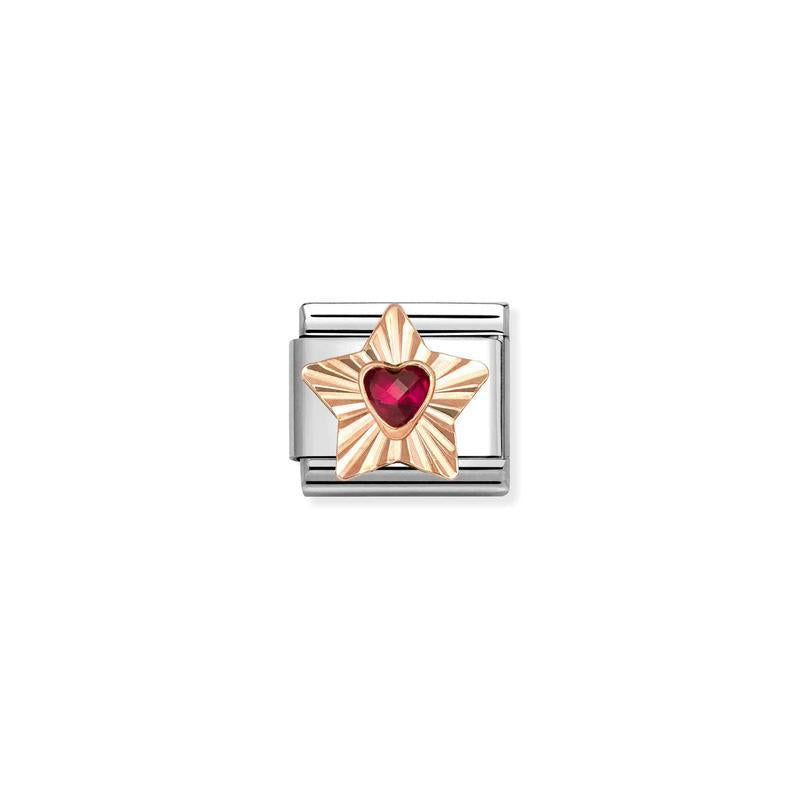 Nomination Composable Classic Link, Star Red Heart