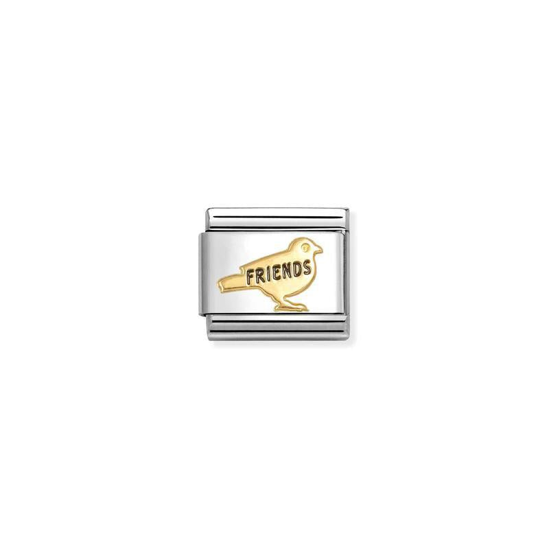 Nomination Composable Classic Link, Yellow Gold Bird & FRIENDS Enamel