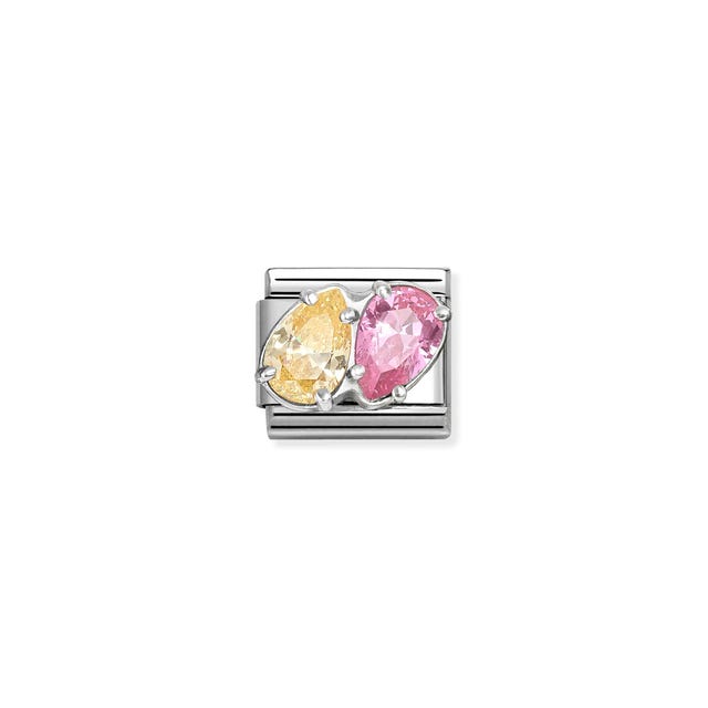 Nomination Composable Classic Yellow Pink Twin Drops