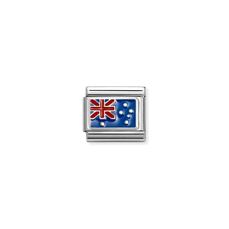 Nomination Composable Link Australia Flag, Silver & Enamel - front