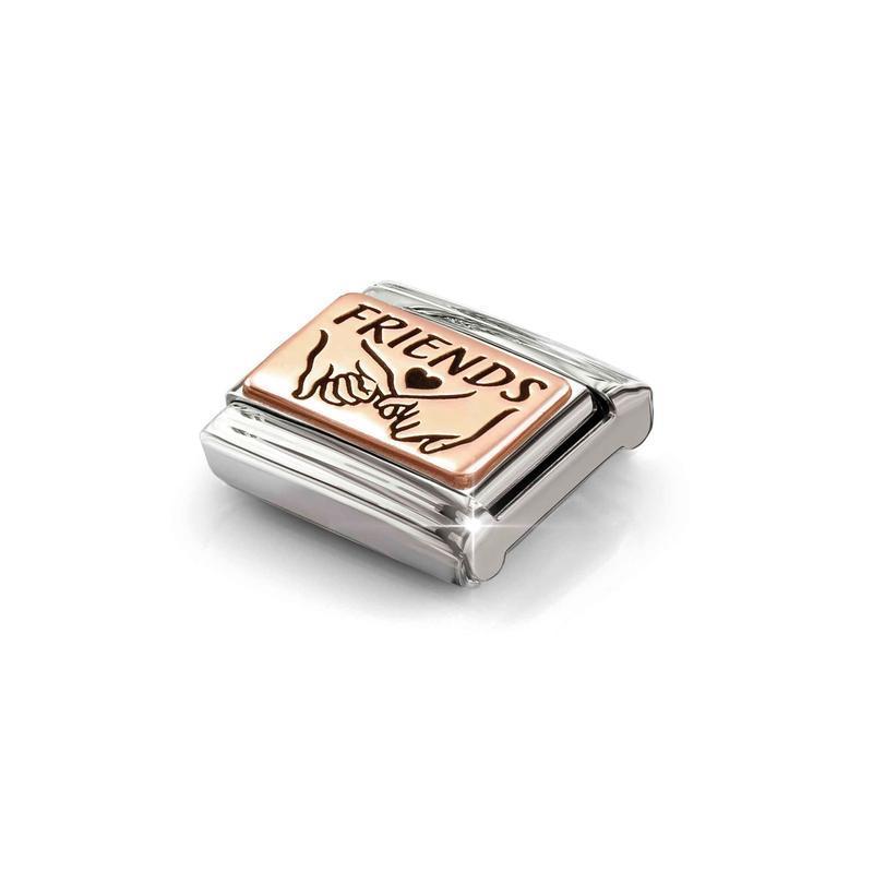 Nomination Composable Link Best Friend with Star, 9K Rose Gold