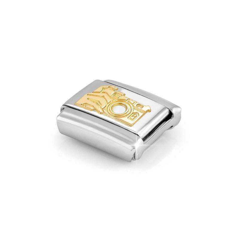 Nomination Composable Link Camera, 18K Gold - angle