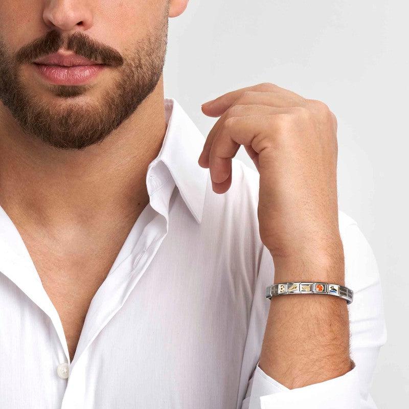 Nomination Composable Link Concert Friends, 18K Gold & Enamel