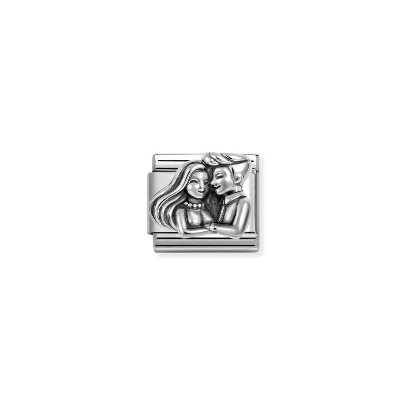 Nomination Composable Link Couple, Oxidized Silver