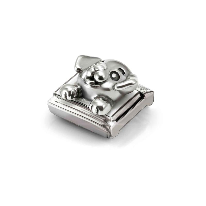 Nomination Composable Link Dog, Oxidized Silver - angle 2