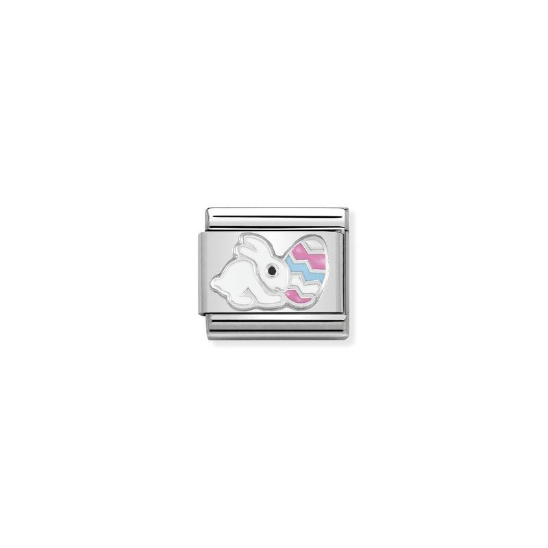 Nomination Composable Link Easter Bunny, Silver & Enamel