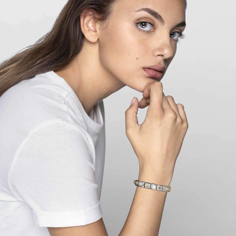 Nomination Composable Link Flower, Smile, 18K Gold & Enamel