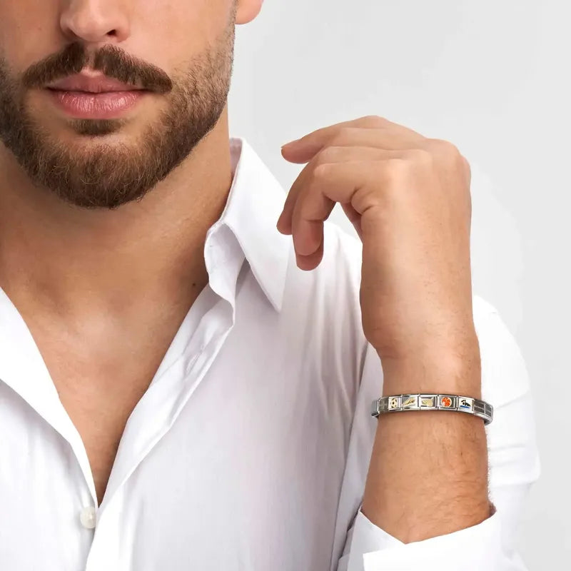 Nomination Composable Link Flower white Mother of Pearl, Silver