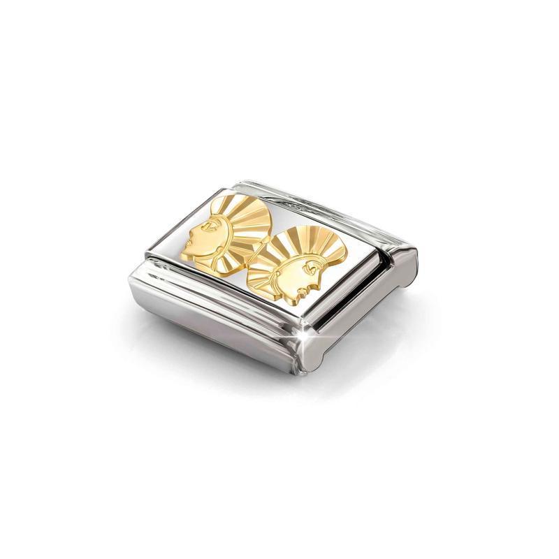 Nomination Composable Link Gemini Zodiac, 18K Gold - angle