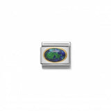 Nomination Composable Link Green Opal Stone, 18K Gold