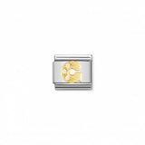 Nomination Composable Link Letter G, Cubic Zirconia, 18K Gold