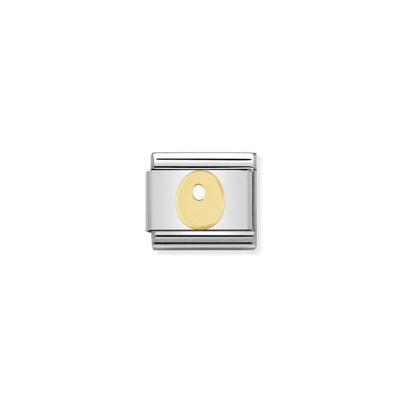 Nomination Composable Link Letter O, 18K Gold