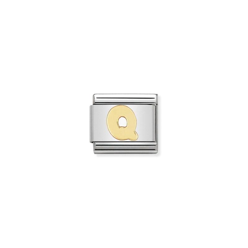 Nomination Composable Link Letter Q, 18K Gold