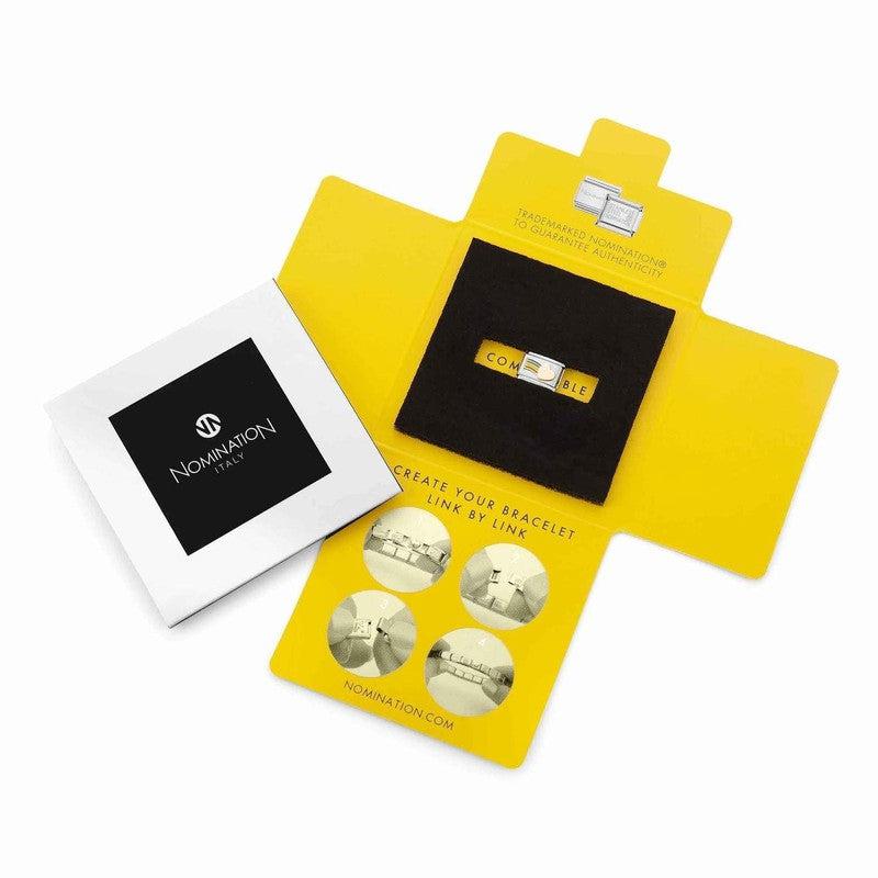 Nomination Composable Link Merry Christmas, 18K Gold & Enamel