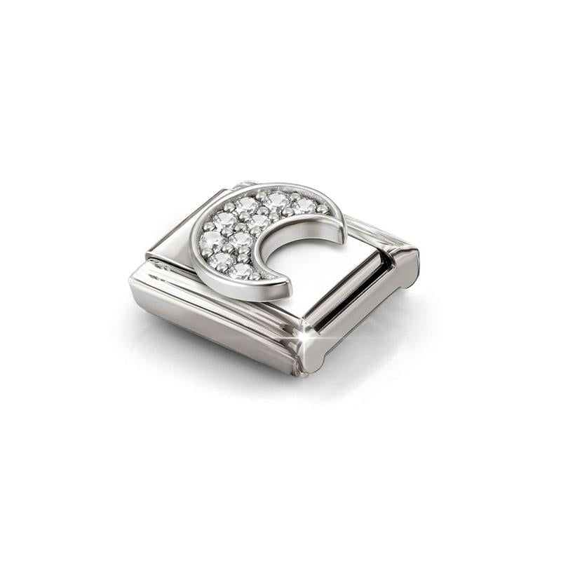 Nomination Composable Link Moon with CZ, 925 Sterling Silver
